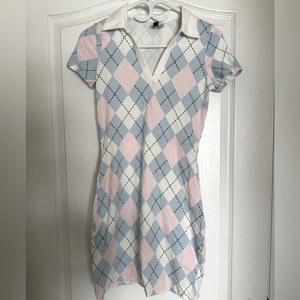 Collared jersey dress